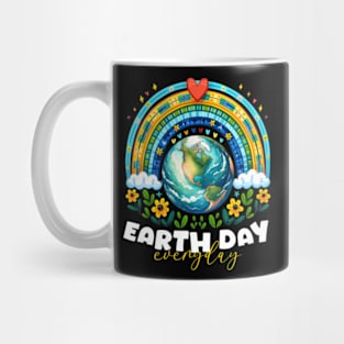 Earth Day Rainbow, Every Day funny Design 54th anniversary 2024 Mug